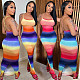 Gradient Chic Print Backless Skinny Maxi Dress JP-1062