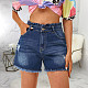 Vintage High Waist Ripped Denim Shorts HSF-2429-2