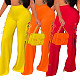 Solid Color Side Hollow Out Lace Up Flare Pants ML-7470