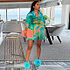 Retro Hawaiian Print Loose Short Sleeve Shirt MEY-20791
