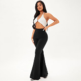 Office Lady Stretchy Solid High Waist Flare Pants WSY-5926