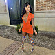 Short Sleeve Low Cut Deep V-Neck Club Party Dress BER-8127