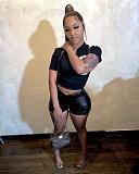 Pu Leather Overalls Punk Club Skinny Shorts HMS-5536