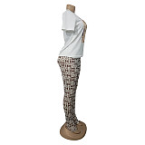 Women Fashion Short Sleeve Round Neck Slim T Shirt AIL-114