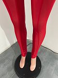 Sheer Mesh Patchwork Velvet Wrap V Neck Jumpsuits NIK-282