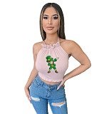 Knitted Camisole Chic Wrap Halter Backless Crop Top ZAND-31190