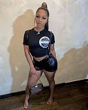 Pu Leather Overalls Punk Club Skinny Shorts HMS-5536