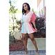 Short Sleeve V Neck Loose Lace Up Romper ORY-5150-1