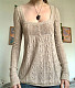 Vintage Low-cut Square Neck Twist Knit Sweater OYW-20616