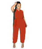 Halter Backless Lace Up Sashes Loose Jumpsuits MEM-88426
