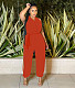 Halter Backless Lace Up Sashes Loose Jumpsuits MEM-88426