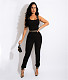 Chic Print Sleeveless High Waist Stretch Jumpsuits BNY-7247