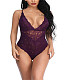 Deep V Lace Perspective Teddy Lingerie TLJ-326