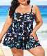 Plus Size Sleeveless Floral Print Beach Dress HEJ-22S6110