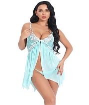 See-through Sheer Splicing Strappy Babydoll SHFE-W345