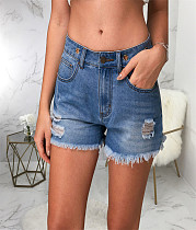 High Waist Stretch Skinny Ripped Denim Jeans HSF-2429