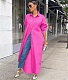 Loose Lapel Casual Blouse Shirt Dress Coat GLS-10077