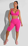 Workout Bra Crop Top Running Shorts 2 Piece Set HMS-5538
