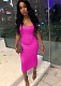 Solid Skinny Spaghetti Strap Elegant Maxi Dress NM-8503