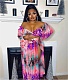 Print Off Shoulder Crop Tops+High Slit Maxi Skirts Set CN-353