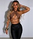 Halter Cross Bandage Y2K Club Vest Crop Tops MS-1705