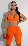 Workout Bra Crop Top Running Shorts 2 Piece Set HMS-5538