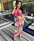 One Shoulder Bra Crop Top and Lace Up Skirts Set LP-66332