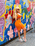 Workout Bra Crop Top Running Shorts 2 Piece Set HMS-5538