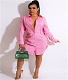 Long Sleeve Drawstring Ruched Button Shirt Dress HANI-078