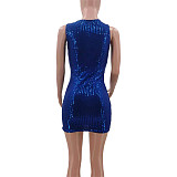 Sparkle Sequin Sexy Sleeveless Bodycon Tank Dresses TK-6223