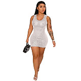 Sparkle Sequin Sexy Sleeveless Bodycon Tank Dresses TK-6223