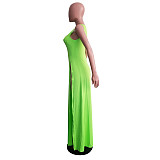 Sleeveless High Side Split Beach Cover Up Dresses SH-043
