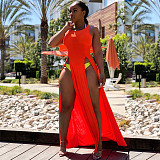 Sleeveless High Side Split Beach Cover Up Dresses SH-043