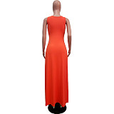 Sleeveless High Side Split Beach Cover Up Dresses SH-043