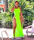 Sleeveless High Side Split Beach Cover Up Dresses SH-043