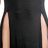 Sleeveless High Side Split Beach Cover Up Dresses SH-043