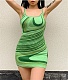 Abstract Print Y2K Sleeveless Mini Bodycon Dresses OYW-73714