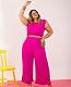 Short Sleeve Crop Top Shirt Loose Wide Leg Pants Set PINH-13271