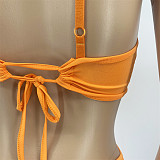 Cut Out Spaghetti Strap Ruched Drawstring Sexy Dress DD-88152