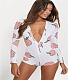 Apple Printed White Long Sleeve Sexy Onesies MM-1935