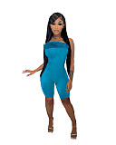 Solid Color Feather Bodycon One Piece Tube Rompers WSM-5307