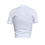 Short Sleeve Harajuku Print White T-shirt Crop Top ORY-5099-1