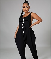 Loose Sleeveless with Pocket One Piece Jumpsuit JP-1067
