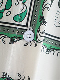 Vintage Print Long Sleeve Button-up Shirts Tops OYW-20655