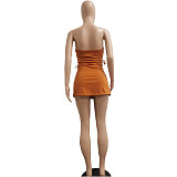 Strapless Lace Up Bandage A-line Bodycon Dress NIYA-8105