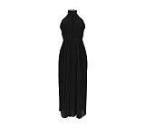Elegant Sleeveless High Waist Pleated Chiffon Dress ASL-6570