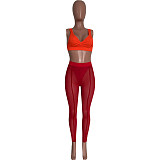 Elastic High Waist See Through Mesh Leggings Pants HMS-5540