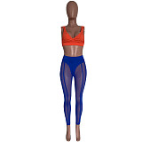 Elastic High Waist See Through Mesh Leggings Pants HMS-5540