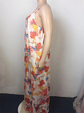 Sleeveless Geometric Print Loose Plus Size Dress TB-5424