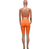 Workout Bra Crop Top Running Shorts 2 Piece Set HMS-5538